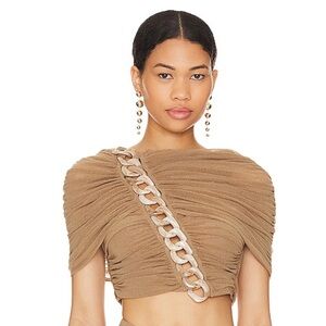 Fria crop top in Umber Brown